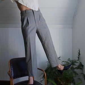Vintage micro houndstooth wool slacks